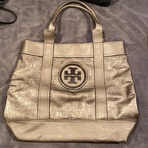 Tory Burch purse - gray/silver